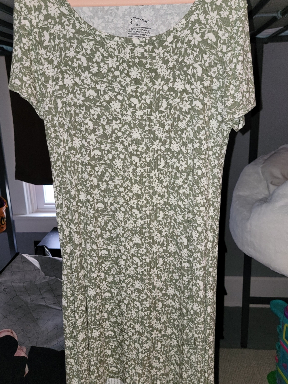 Art Class Olive Green Floral Midi Dress